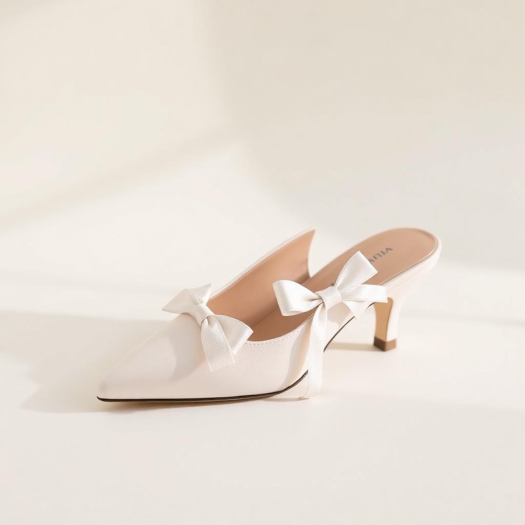 Ivory Kitten Mule